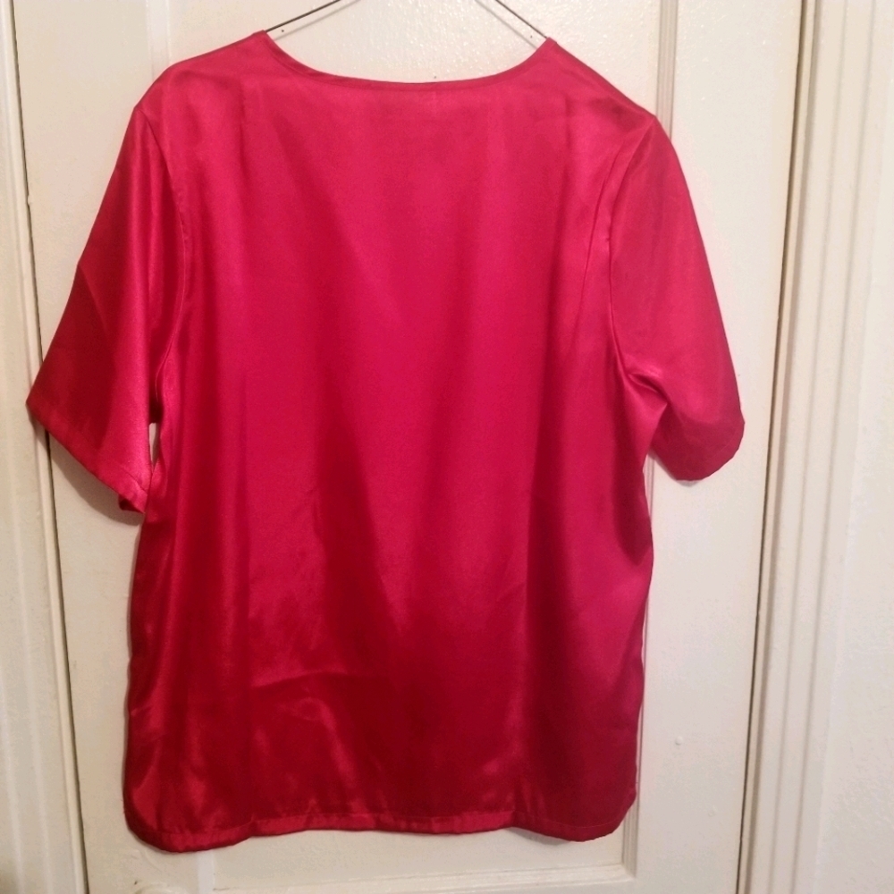 Vtg Women's Red Top M - Picture 4 of 4